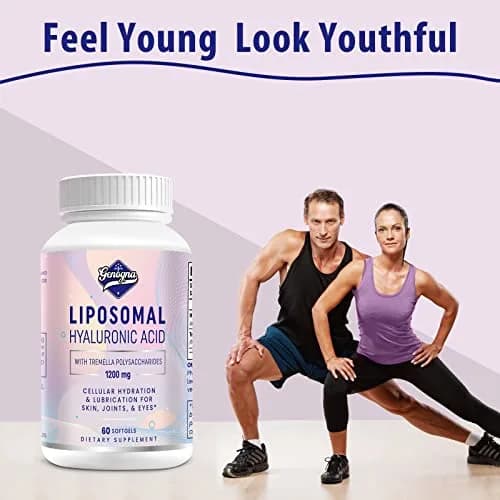 Genogna Liposomal Hyaluronic Acid Supplement 1000mg 60 Softgels | Skin & Hair Support with Superior Absorption thumbnail 3