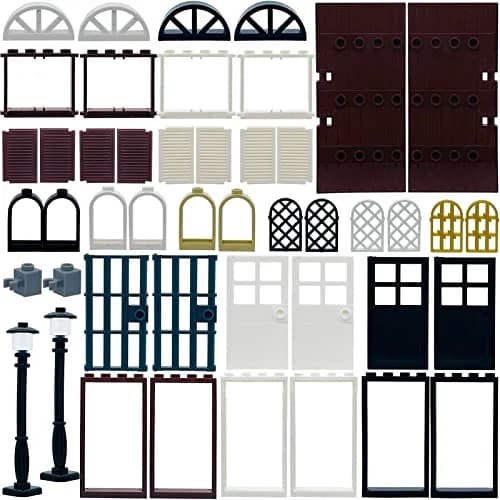 Miutrue Building Bricks Kit Glasses Windows and Doors Set Accessories | Compatible with Major Brands for Kids thumbnail 1