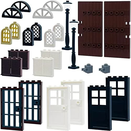 Miutrue Building Bricks Kit Glasses Windows and Doors Set Accessories | Compatible with Major Brands for Kids thumbnail 2