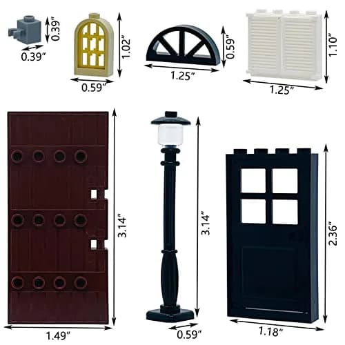 Miutrue Building Bricks Kit Glasses Windows and Doors Set Accessories | Compatible with Major Brands for Kids thumbnail 3
