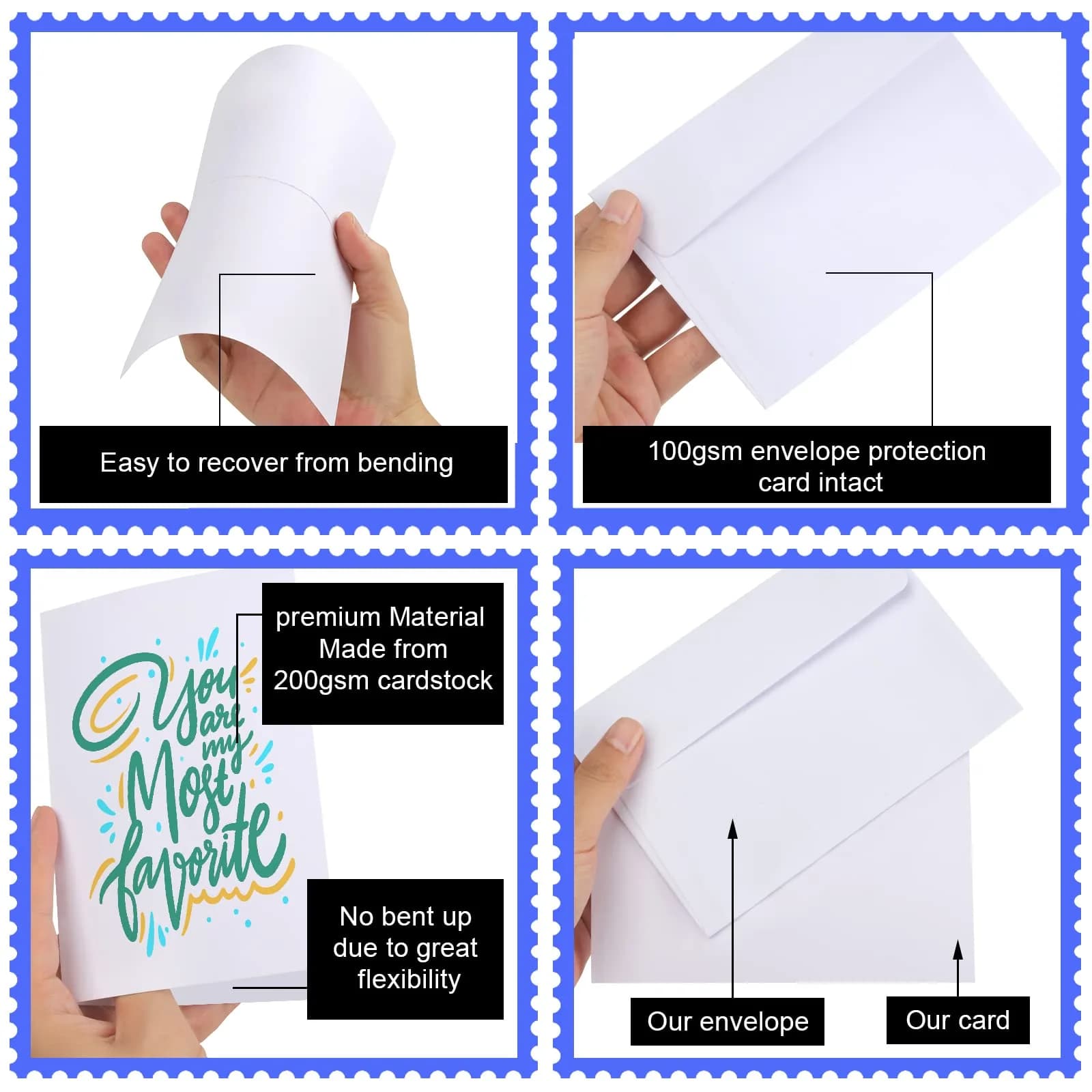 Joyberg White Blank Cards and Envelopes (4x6 Inch, 30 Pack) | Professional Quality DIY Invitation Cardstock - view 5