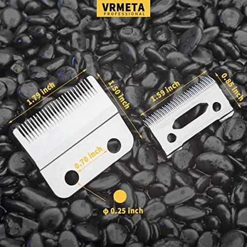 VRMETA Silver Hair Clipper Blades for Wahl 5-Star Senior & Magic Clip | Precision Stainless Steel Replacement (70-120c) thumbnail 4