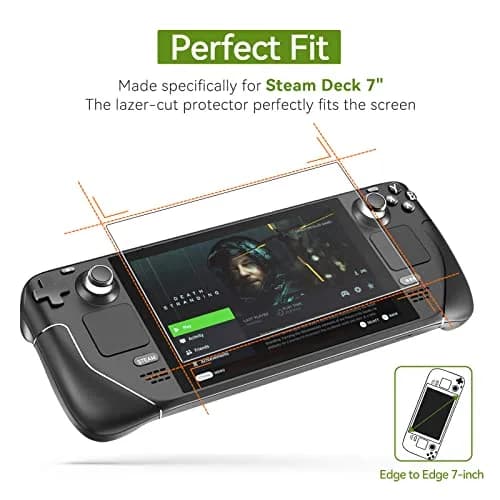 ivoler Ultra HD Clear Screen Protector for Steam Deck OLED/LCD 2-Pack | 99.9% Transparency, Scratch-Resistant, 7.4''/7'' Compatible thumbnail 4