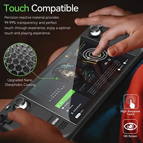 ivoler Ultra HD Clear Screen Protector for Steam Deck OLED/LCD 2-Pack | 99.9% Transparency, Scratch-Resistant, 7.4''/7'' Compatible thumbnail 6