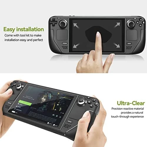 ivoler Ultra HD Clear Screen Protector for Steam Deck OLED/LCD 2-Pack | 99.9% Transparency, Scratch-Resistant, 7.4''/7'' Compatible thumbnail 7