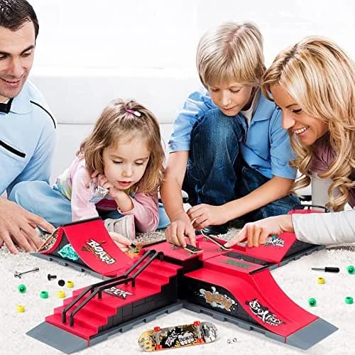RNGODO Finger Skateboard Ramps Set, 6 in 1 Skatepark Deck for Training, Kids & Adults | Complete Mini Skate Toy thumbnail 6