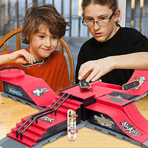 RNGODO Finger Skateboard Ramps Set, 6 in 1 Skatepark Deck for Training, Kids & Adults | Complete Mini Skate Toy thumbnail 7