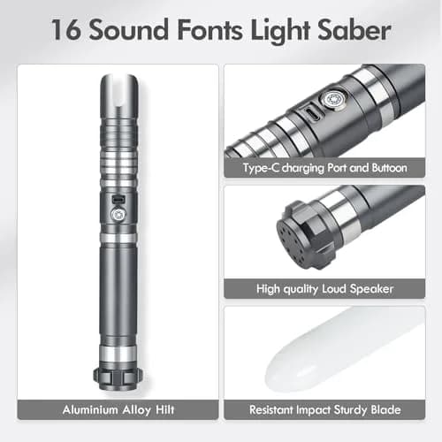 DAMIENSABER RGB3.0 Light Saber for Adults | Motion Control, 16 Sound Fonts, Infinite Color, Heavy Dueling, Rechargeable thumbnail 7