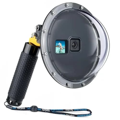 YALLSAME Underwater Dome Port for GoPro Hero 13 12 11 10 9 Black with Floating Hand Grip & Shutter Lever | 45m (147ft) Depth Rated thumbnail 1