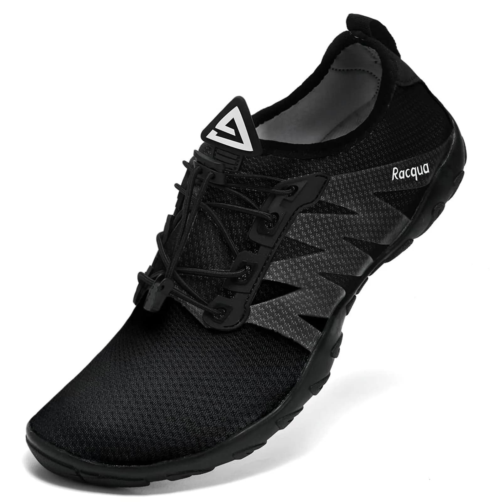 Racqua Water Swim Shoes Quick Dry Aqua Lightweight Sports Shoes 11.5 W/10.5 M — Hd131w-black