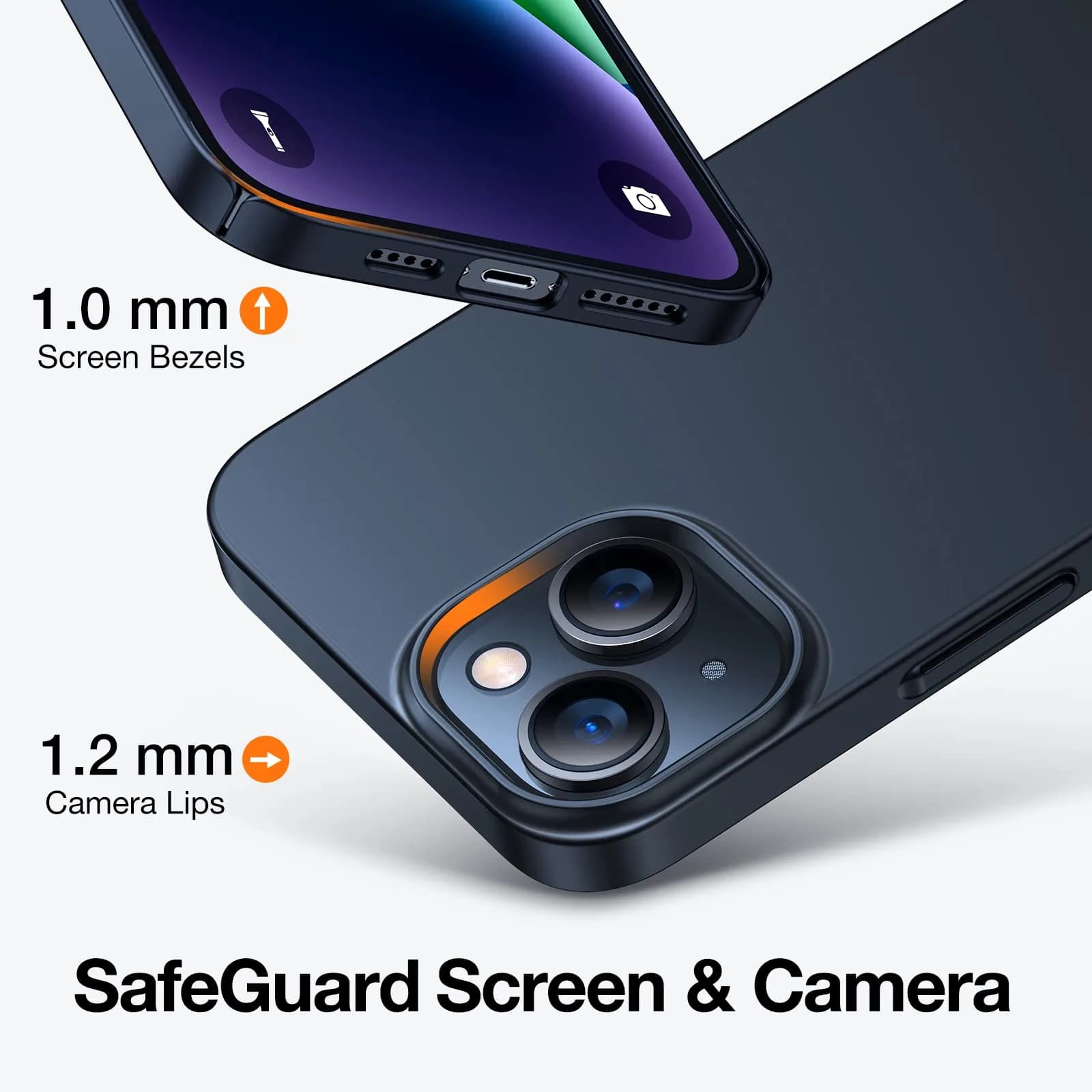 TORRAS Slim Fit for iPhone 14/13 Case | Ultra-Thin Impact-Resistant Cover with Anti-Scratch & No Fingerprint (6.1") thumbnail 3