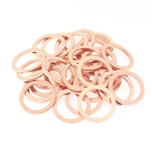 HELIFOUNER M20x26x1.5mm Copper Washers (40 Pieces) | High Heat Resistance Sealing Washers thumbnail 1