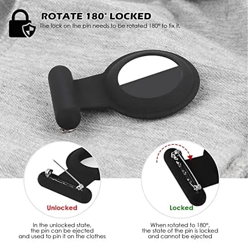 WALLFID Hidden Air-Tag Case for Kids, Elderly, Pets, Clothing | Black & Blue & Blue & White Silicone Tracker Holder thumbnail 5