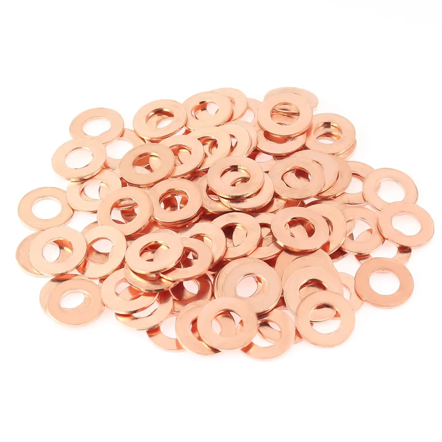 HELIFOUNER M16x22x1.5mm Copper Washers 50 Pieces | Sealing & High Heat Resistance — M6