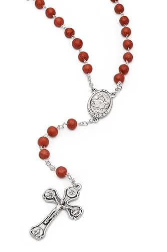 Mondo Cattolico Rose Scented Rosary Necklace 64 cm (25.2 in) | Vatican Blessed Beads thumbnail 7