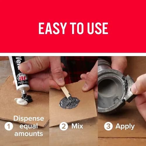 J-B Weld KwikWeld Steel Reinforced Epoxy 2 oz (59 ml) | Fast-Setting Metal Repair Adhesive thumbnail 6