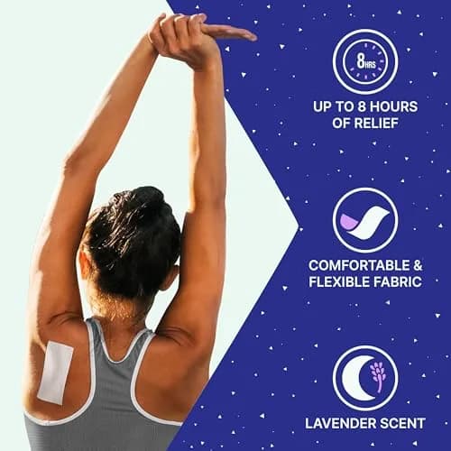 Biofreeze Overnight Pain Relief Patches, Cooling Menthol Pain Patch, 4 Count (Pack of 1) | 8-Hour Targeted Relief thumbnail 3