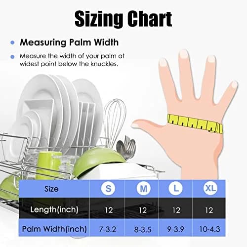 IUCGE XL Rubber Gloves for Kitchen & Household Cleaning | Reusable, Fish-Scale Grip, Blue thumbnail 6