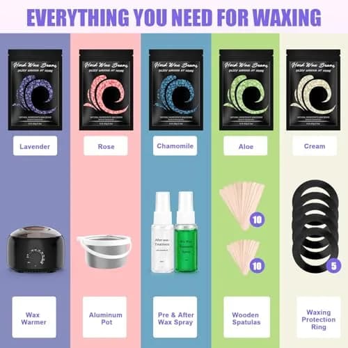 TIKESI Waxing Kit for Hair Removal 500ml | Gentle, Full Body, Home Use thumbnail 6