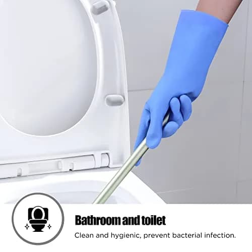 IUCGE Rubber Gloves XL | Reusable, Waterproof Dishwashing Gloves for Household & Commercial Use thumbnail 5