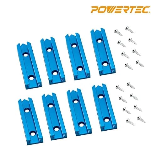 POWERTEC 71704V 3" T-Track Intersection Kit with Predrilled Mounting Holes & Wood Screws, 2 Sets | Aluminum T-Track Accessories for Woodworking Fixtures thumbnail 2