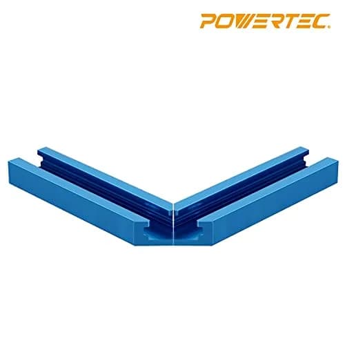 POWERTEC 71704V 3" T-Track Intersection Kit with Predrilled Mounting Holes & Wood Screws, 2 Sets | Aluminum T-Track Accessories for Woodworking Fixtures thumbnail 3