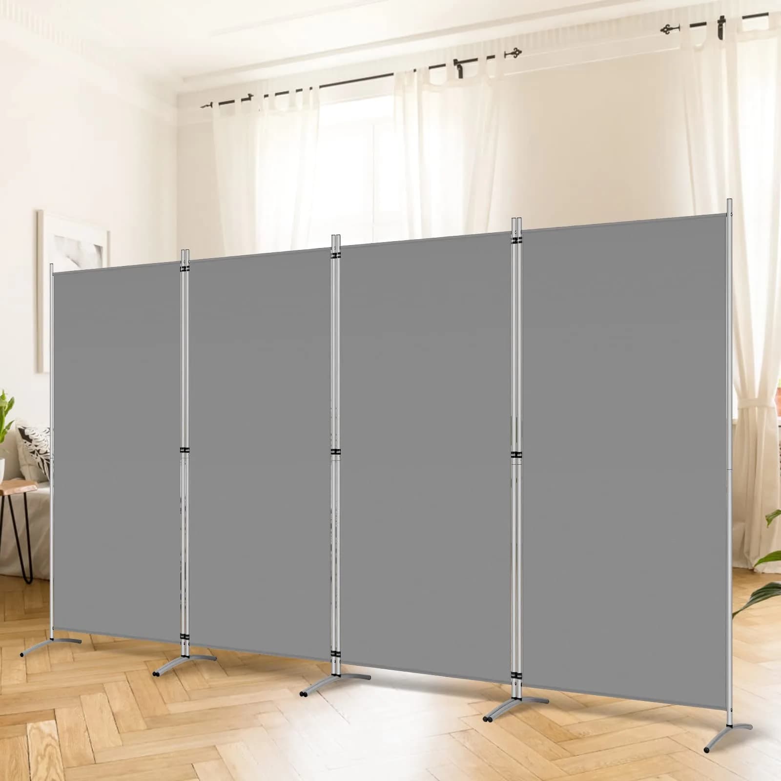 RANTILA 4 Panel Room Divider 213 cm (71" H) | Freestanding Privacy Screen for Home & Office - main product image