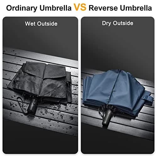 G4Free 62 Inch Large Golf Umbrella Windproof Reverse Travel Umbrella | Auto Open & Close, Double Canopy, Compact for Rain & Golf thumbnail 4