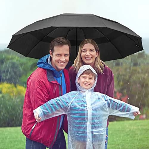 G4Free 62 Inch Large Golf Umbrella Windproof Reverse Travel Umbrella with Double Canopy and Auto Open/Close | 157.5 cm (62 Inch) Arc thumbnail 7