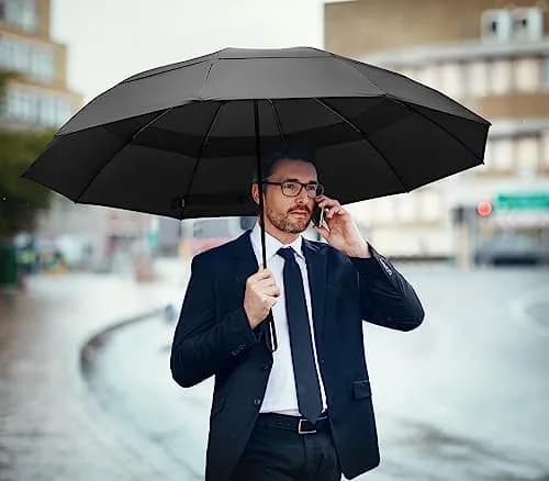 G4Free 62 Inch Large Golf Umbrella Windproof Reverse Travel Umbrella with Double Canopy and Auto Open/Close | 157.5 cm (62 Inch) Arc thumbnail 8