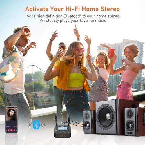1Mii B06Pro+ Hi-Fi Bluetooth 5.3 Audio Receiver, LDAC Hi-Res Wireless Adapter for Home Stereo, 3.5mm AUX Optical Coaxial | Long Range, Volume Control thumbnail 3