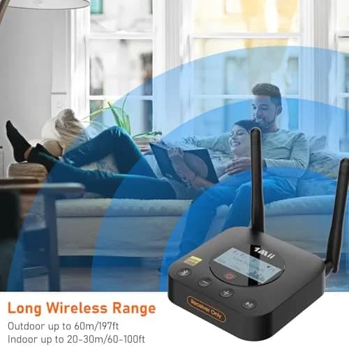 1Mii B06Pro+ Hi-Fi Bluetooth 5.3 Audio Receiver, LDAC Hi-Res Wireless Adapter for Home Stereo, 3.5mm AUX Optical Coaxial | Long Range, Volume Control thumbnail 4
