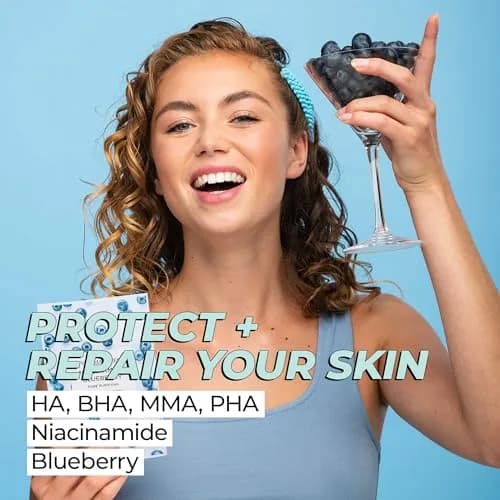 Vitamasques Niacinamide Blueberry Face Sheet Mask, 7 Pack | Brightening & Hydrating Korean Mask for All Skin Types thumbnail 3