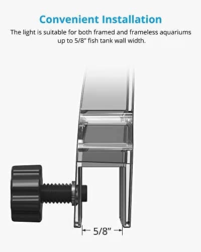 NICREW Clip-on Marine Aquarium Light for Coral Reef Tank | 10W LED, Blue & White Spectrum, Adjustable Brightness thumbnail 5