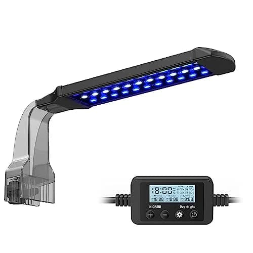 NICREW Clip-on Marine Aquarium Light for Coral Reef Tank | 10W LED, Blue & White Spectrum, Adjustable Brightness thumbnail 1