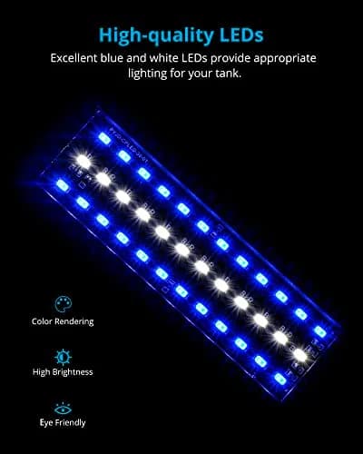 NICREW Clip-on Marine Aquarium Light for Coral Reef Tank | 10W LED, Blue & White Spectrum, Adjustable Brightness thumbnail 3