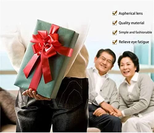 Yiushing Color Glint Sapphire High Hardness Anti-blue Progressive Reading Glasses +3.00/65-70 Age | Unisex thumbnail 8