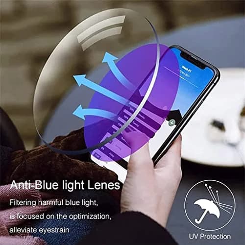 Yiushing Color Glint Sapphire High Hardness Anti-blue Progressive Reading Glasses +2.50 for Adults thumbnail 4