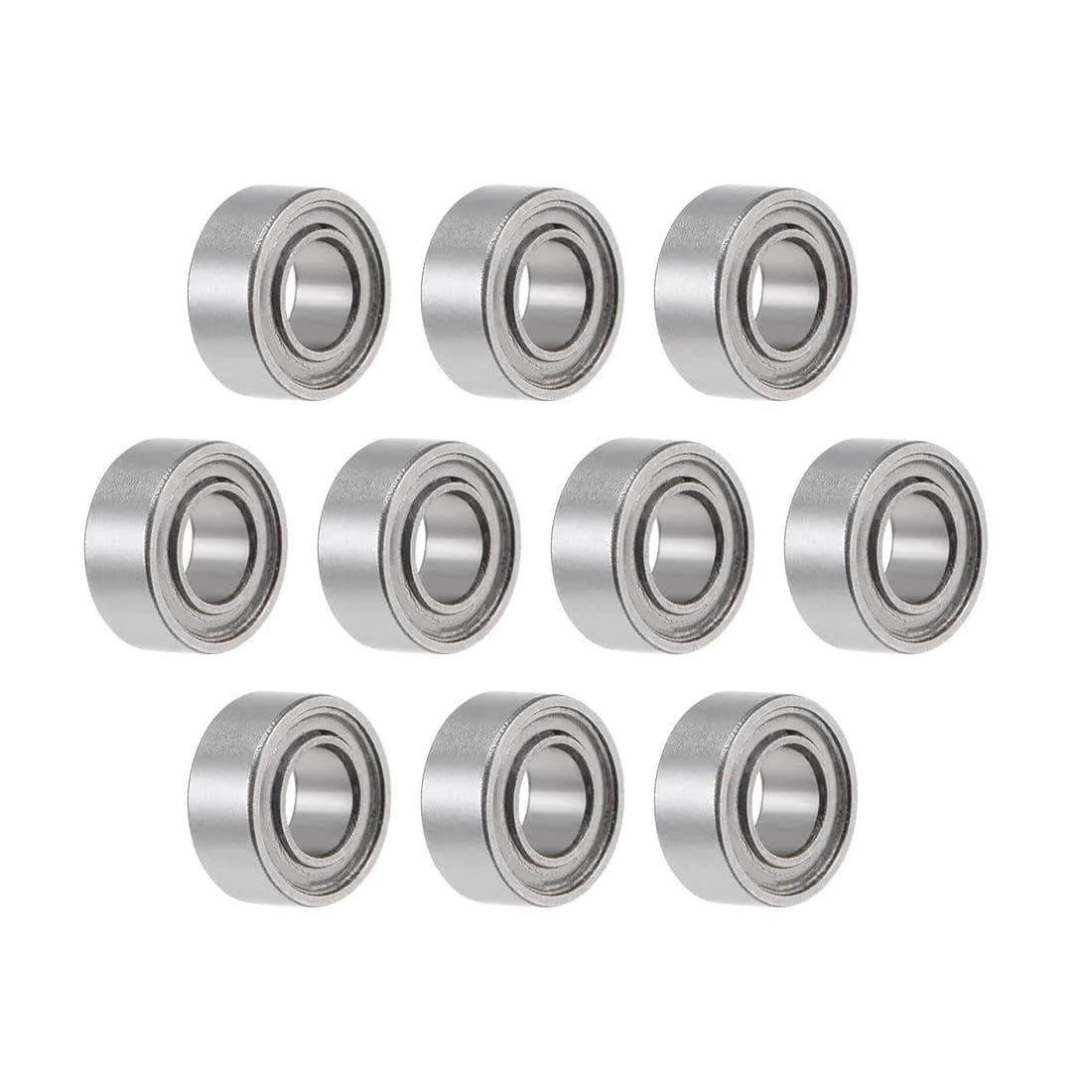 uxcell SMR63ZZ Deep Groove Ball Bearing 3mm x 6mm x 2.5mm | Stainless Steel, Shielded, High Speed — 3x6x2.5mm