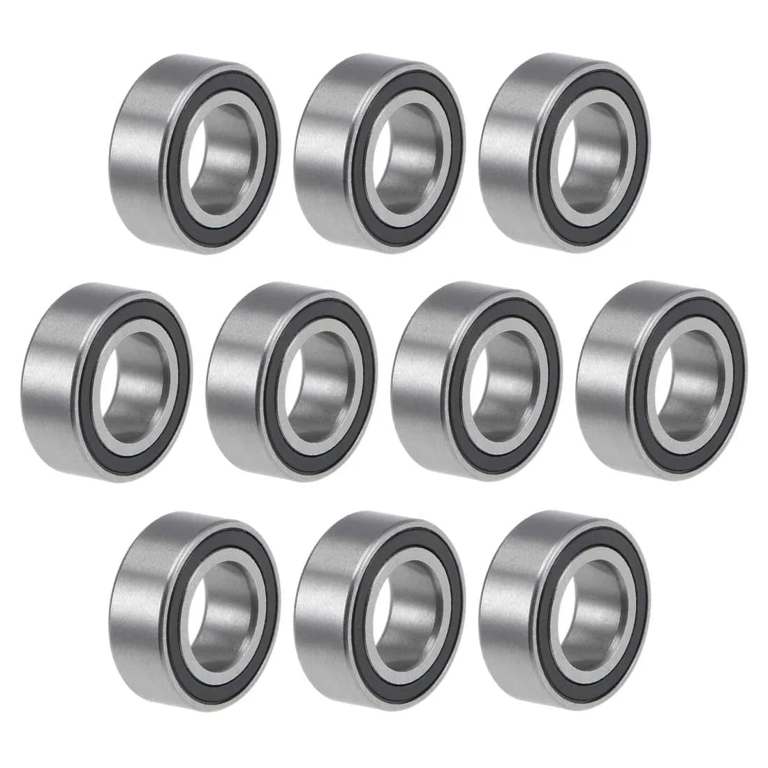 uxcell MR116-2RS Ball Bearings 6mm Inner Dia 11mm OD 4mm Bore Double Sealed Chrome Steel Z2 10pcs - main product image