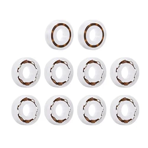 uxcell 6001 Plastic Bearings 12x28x8mm Glass Ball Nylon Cage 10 Pcs | High Precision & Speed Operation thumbnail 1