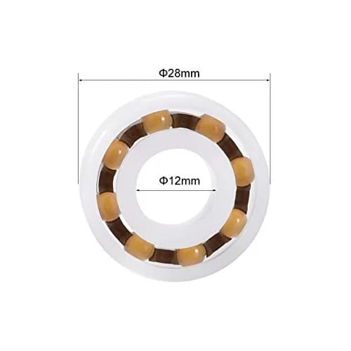 uxcell 6001 Plastic Bearings 12x28x8mm Glass Ball Nylon Cage 10 Pcs | High Precision & Speed Operation thumbnail 4
