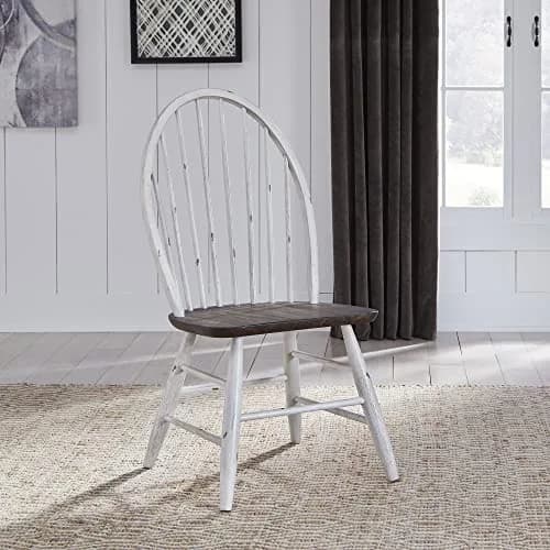 Liberty Furniture Industries Farmhouse Windsor Back Side Chair-Set of 2 | White, W21 x D23 x H40 thumbnail 7