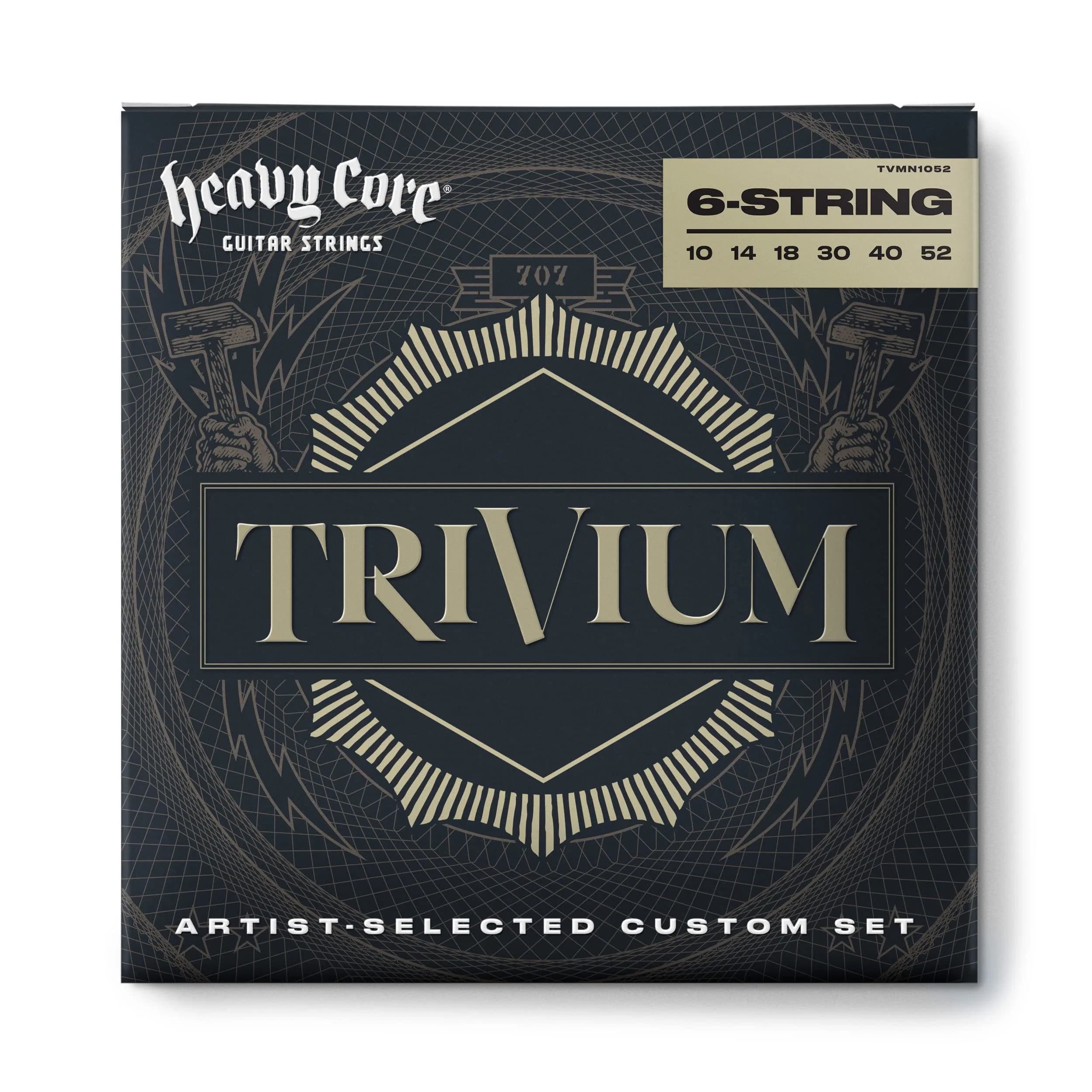 Jim Dunlop Heavy Core Trivium Signature Guitar Strings 10-52 | Handpicked for Focus & Dynamic Range — Nickel