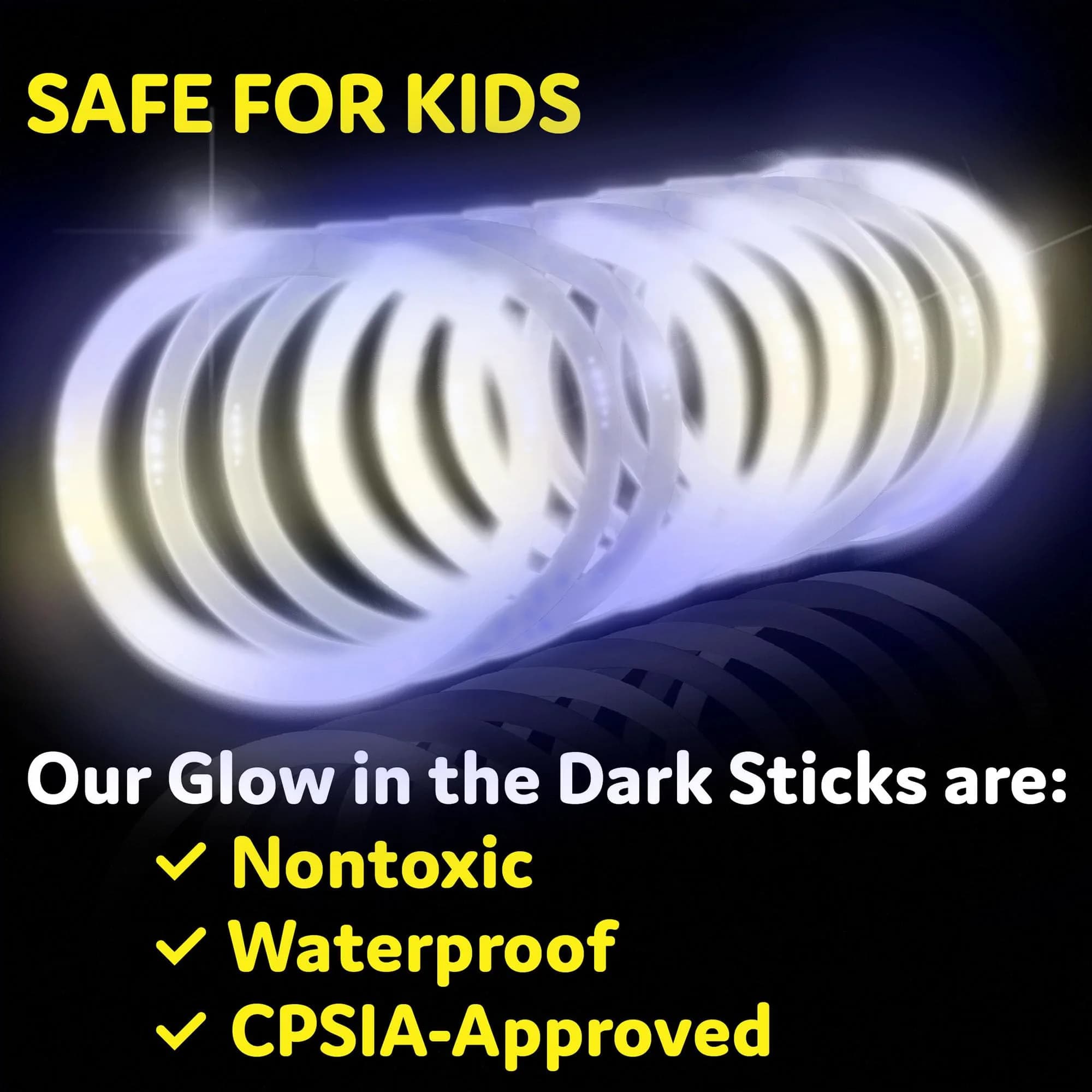 PartySticks White Glow Sticks - 100 Pack with Connectors | Bright & Long-Lasting for Indian Parties - view 6
