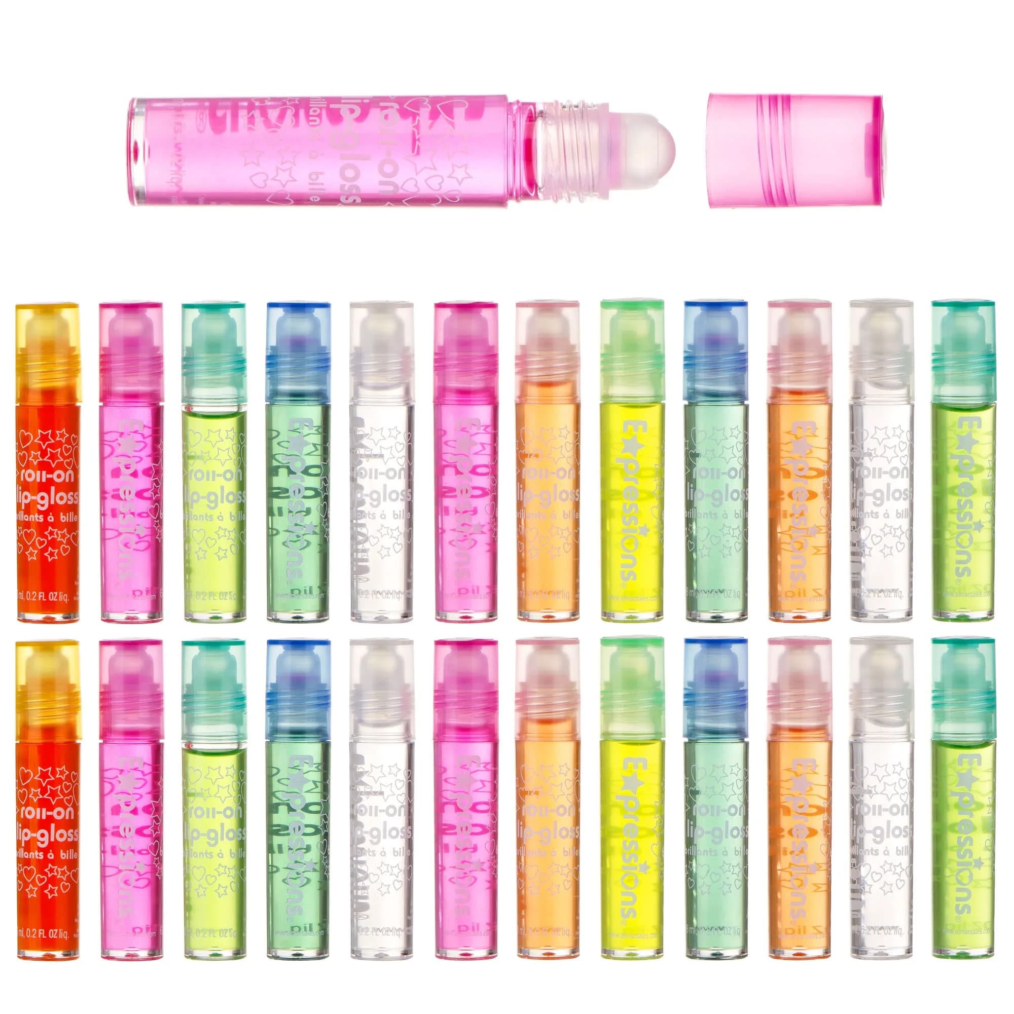 Expressions girl 24pc Fruit Flavored Lip Gloss Set | Moisture-Rich, Non-Toxic, Kid-Friendly (70-120 chars)