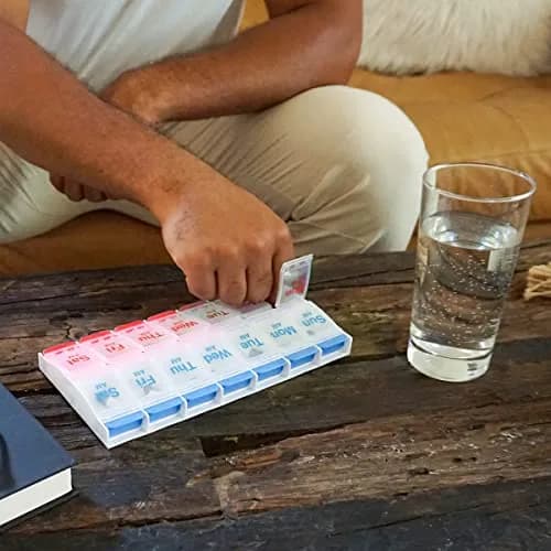 Ezy Dose Weekly AM/PM Pill Organizer X-Large Planner, 14 Compartments | Arthritis Foundation Ease-of-Use Commendation thumbnail 5