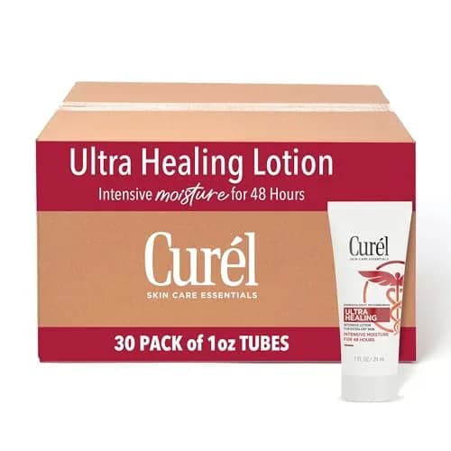 Curel Ultra Healing Intensive Fragrance-Free Lotion For Extra-Dry Skin 1 Fl Oz (30-Pack) | Dermatologist Recommended for Sensitive Skin thumbnail 1
