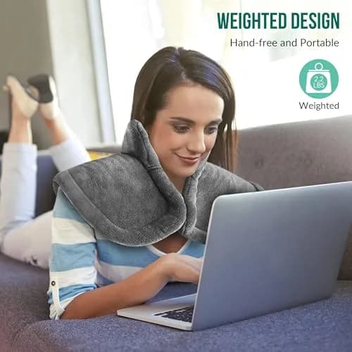 Snailax Large Heating Pad for Neck, Shoulders and Back, 81cm x 56cm (33"x24") | Fast Heating with 6 Settings & Auto Shut-Off thumbnail 6