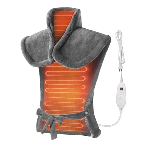 Snailax Large Heating Pad for Neck, Shoulders and Back, 81cm x 56cm (33"x24") | Fast Heating with 6 Settings & Auto Shut-Off thumbnail 1
